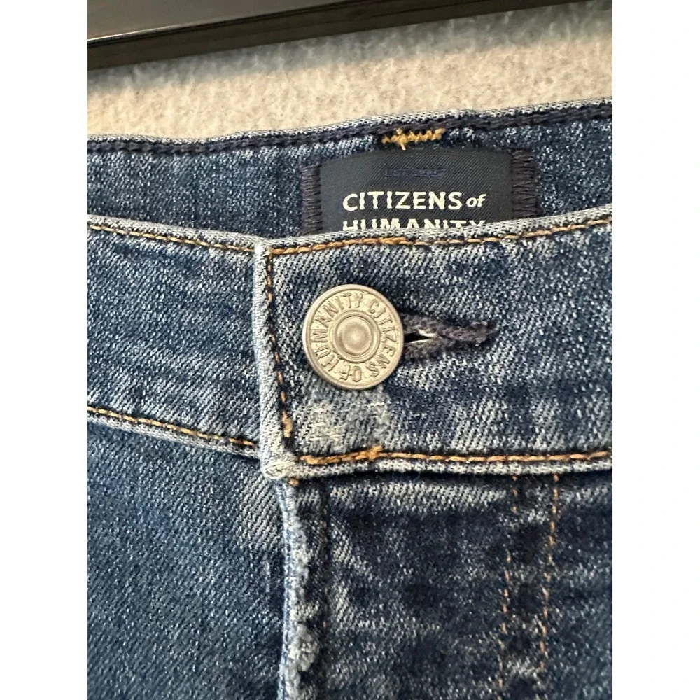 Citizens of Humanity The London Jeans Mens 33 Blue Slim Fit Distressed 6170-1414